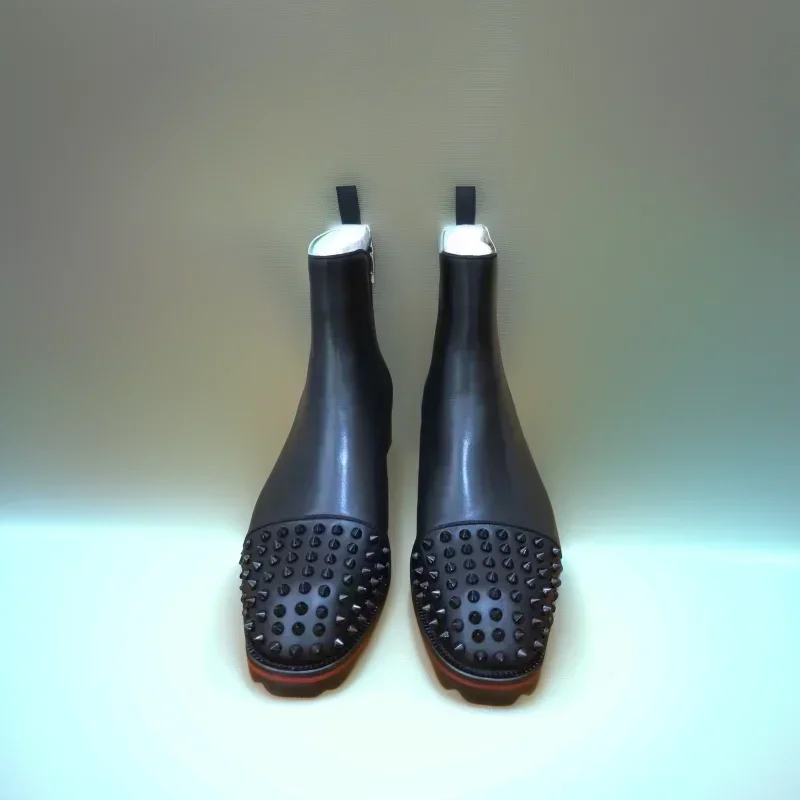 2025 Дизайнерские высокие ботинки с красной подошвой для мужчин. Кроссовки