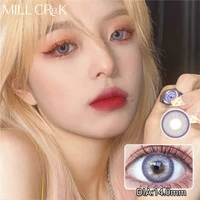 mill creek 1 pair natural colored contact lenses for eyes soft purple eyes contacts lens beauty makeup yearly use free shipping