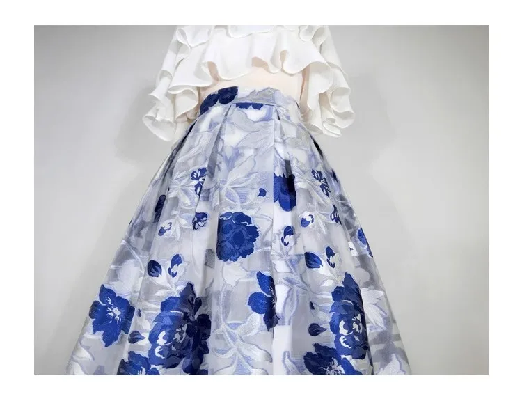 Женская весенне-летняя дизайнерская юбка с цветочной вышивкой женская