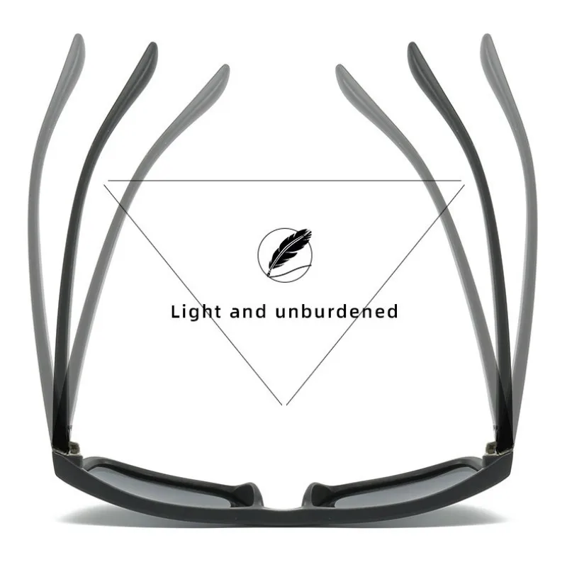 Модные четырехугольные поляризованные солнцезащитные очки в стиле ретро для