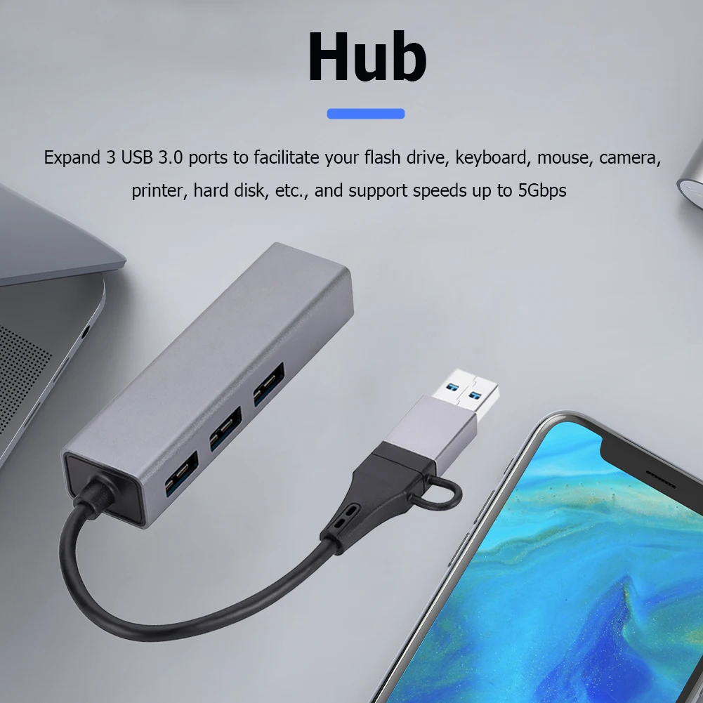 

USB C к RJ45 хаб Ethernet адаптер Поддержка 10/100 Мбит/с доступ к сети USB 1000 хаб сетевой адаптер для клавиатуры