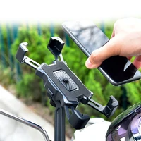 universal motorcycle mobile phone holder bike mirror handlebar mount bracket cell phone gps mechanical anti shake stable holder