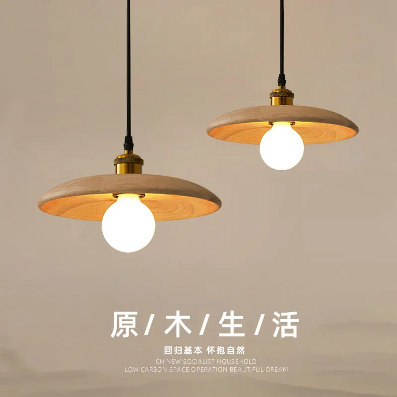 

Креативная люстра в японском стиле, Ретро лампа в стиле ваби-Саби, B & B для ресторана, спальни, прикроватная лампа для кабинета, бара, лампа из массива дерева для чайной комнаты