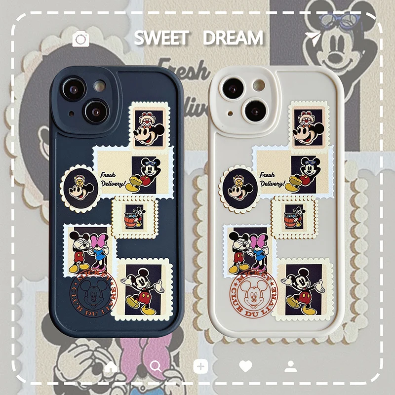 

Disney Minnie Mickey Phone Case for iPhone 11 12 13 mini pro XS MAX 8 7 Plus X XR Cover