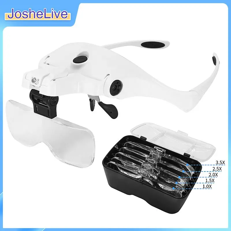

Support Usb Rechargeable Megaloscope Led Magnifying Glasses Magnifying Glass 1.0x 1.5x 2.0x 2.5x 3.5x Magnifier 5 Lenses Loupe