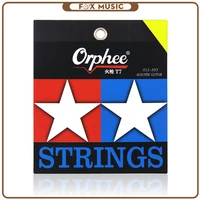 orphee fire lock series t7 acoustic guitar strings nano double coated anti rust bright tone 012 053 tension guitar accessories