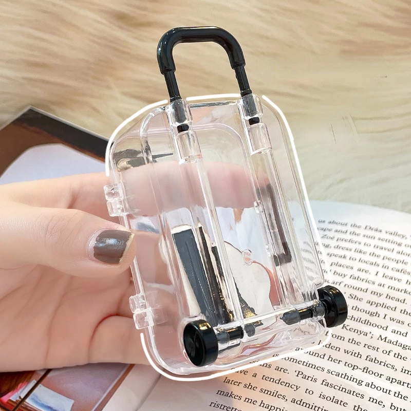 

Creative Mini Suitcase Style Storage Boxes Candy Clip Pin Holder Case Desk Organizer Multi-purpose Storage Box Candy Container