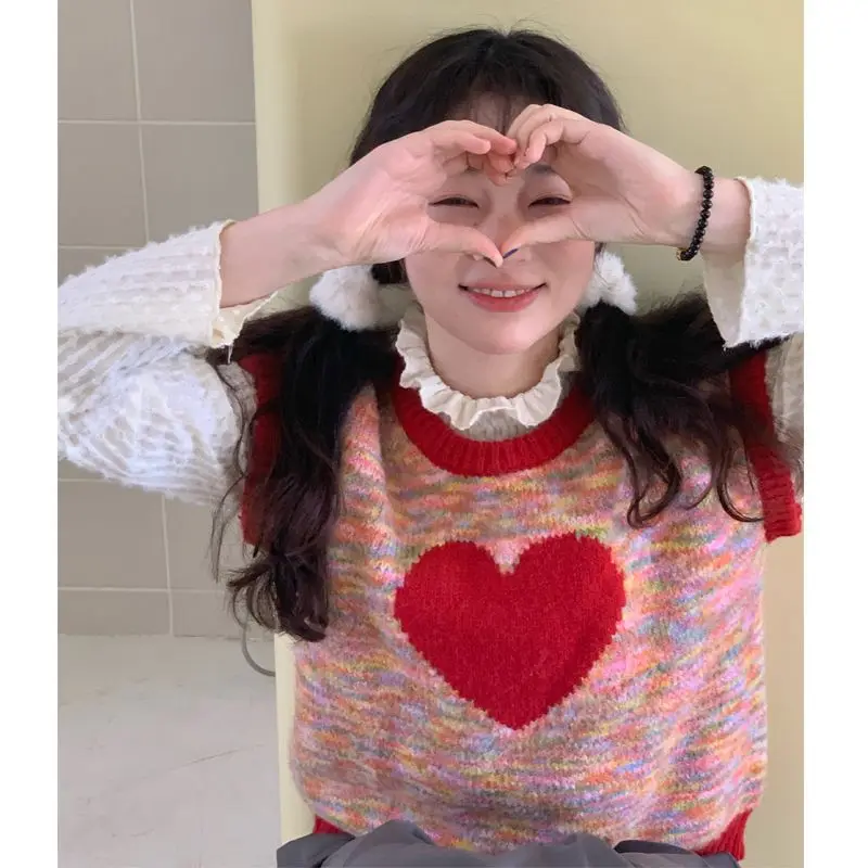 Gaganight женский жилет с круглым вырезом и плечами в японском ленивом стиле