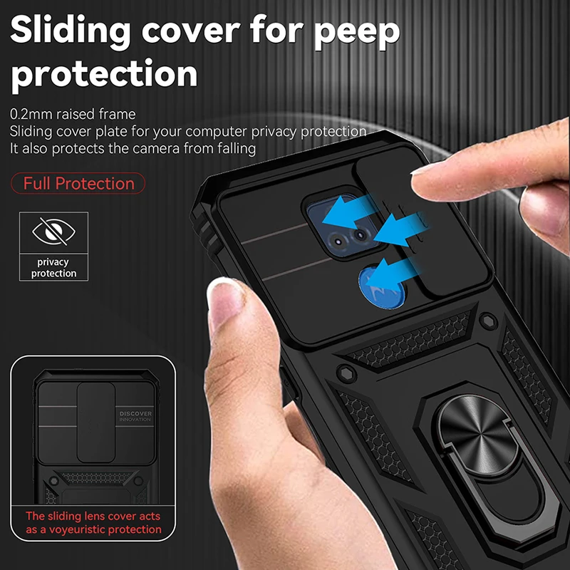 

For Motorola G Play Pure Power Stylus 5G Slide Camera Protect Case For Moto G60S G22 G60 G50 G41 G31 G62 Shockproof Armor Cover