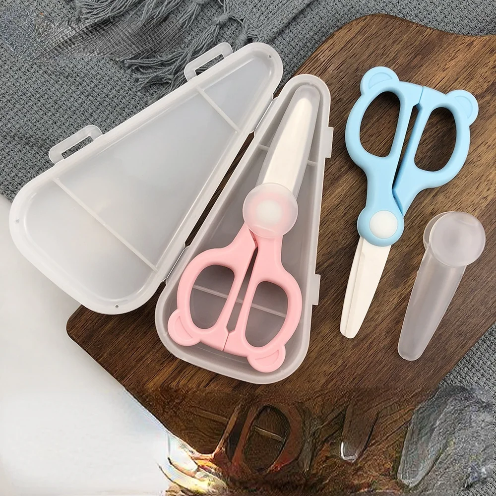 

Kitchen Scissors with Shear Set Household Kitchen Food Scissors Knives Complementary Food Scissors Ceramic Scissors