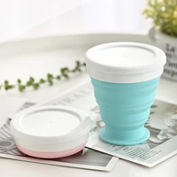 retractable silicone folding cups telescopic collapsible coffee kitchen dining outdoor food grade mug tea water cup drinkware
