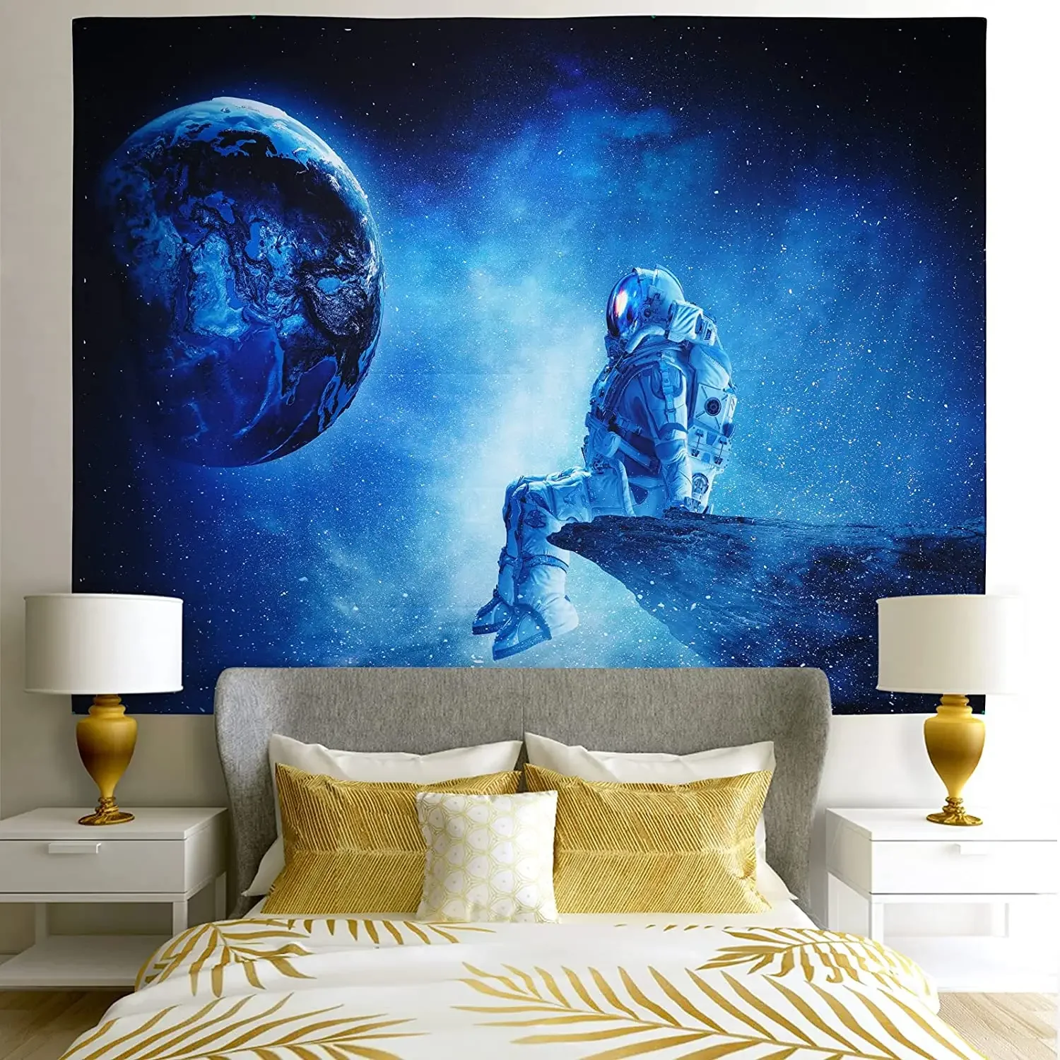 Астронавт Богемный Хиппи Фэнтези Космос Хо Мэй Лили Гобелен Очаровательная