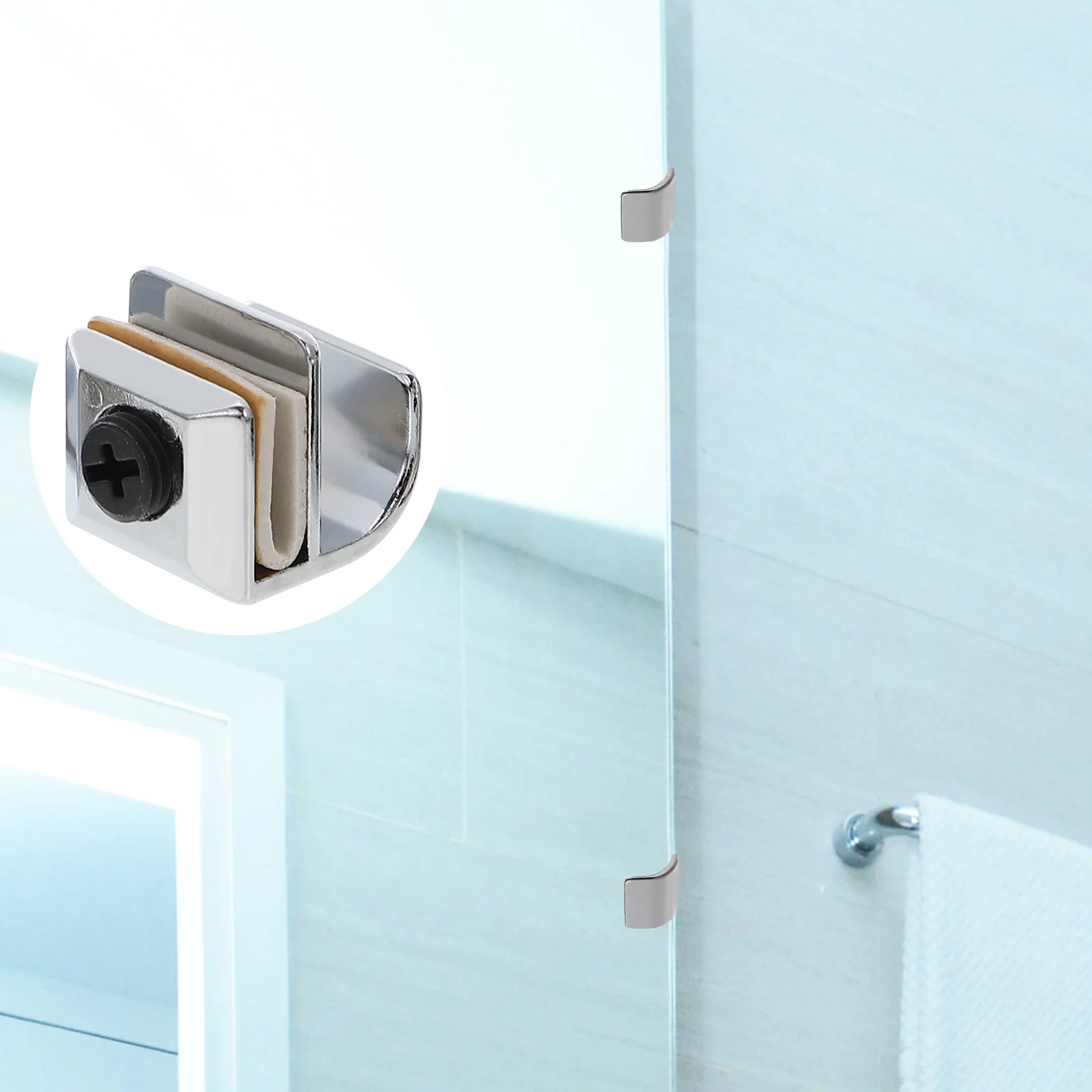 

Glass Door Handles Handle Cabinet Knobs Shower Sliding Knob Cupboard Drawerclamp Clips Doorsretainer Hardwarelockset Clip Panel