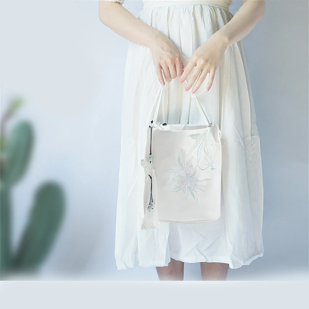 1 шт. круглая сумка Hanfu в старинном стиле новая через плечо с вышивкой чонсам