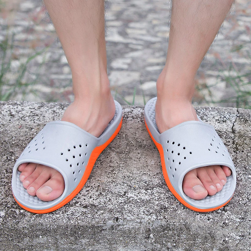 Мужские слипоны из ЭВА дышащая крутая пляжная обувь модные сандалии для ванной