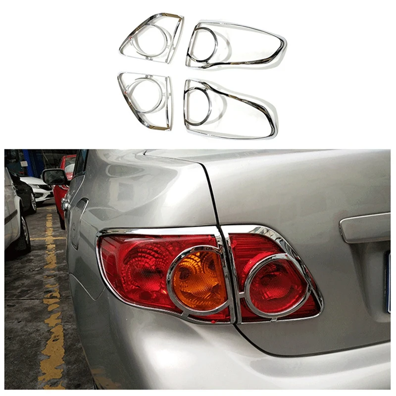 Задняя задняя фонарь рамка Стайлинг ABS Хромированная Крышка отделка для Toyota Corolla