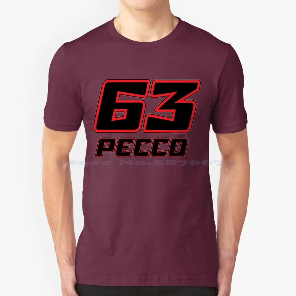 Pecco Bagnaia 63 2022 Футболка 100% хлопок футболка