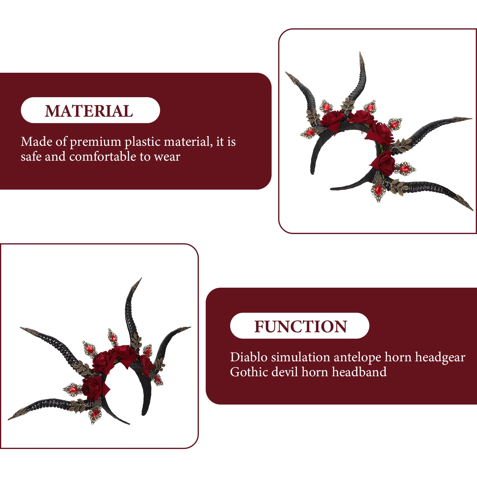 Повязка на голову с рогом дьявола обручи для волос Хэллоуин повязки рогами