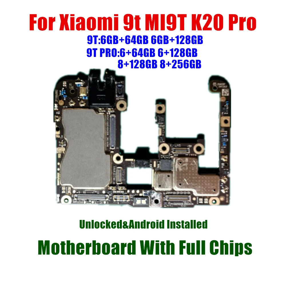 Разблокированная материнская плата для мобильного телефона Xiaomi 9t Mi9t M9t Mi Pro REDMI K20