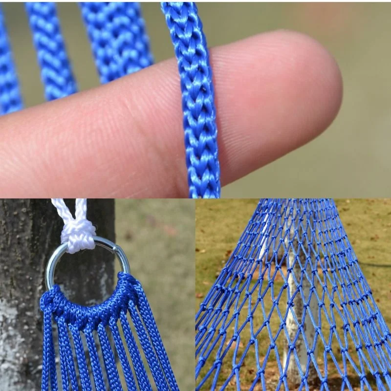 Уличные туристические сетчатые веревочные гамаки портативные нейлоновые качели