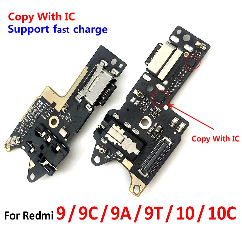 Новая плата USB для зарядного порта гибкий кабель соединительные детали Xiaomi Redmi 9 9C