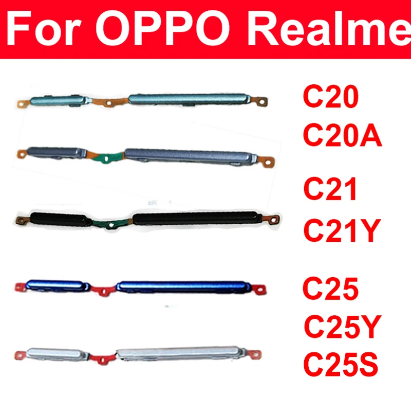 Кнопки питания для OPPO Realme C20 C20A C21 C21Y C25 C25Y C25S, запасные части
