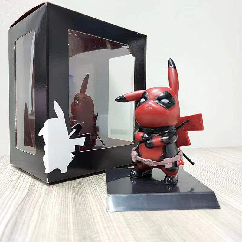 Аниме Покемон Пикачу COS Deadpool Фигурки Куклы Модель Персонаж Декоративные Игрушки Коллекция Подарки Детям.