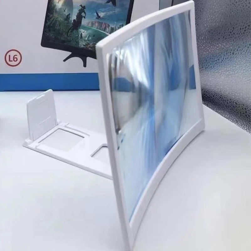 12-дюймовый большой экран 3D HD усилитель изогнутый мобильного телефона лупа для
