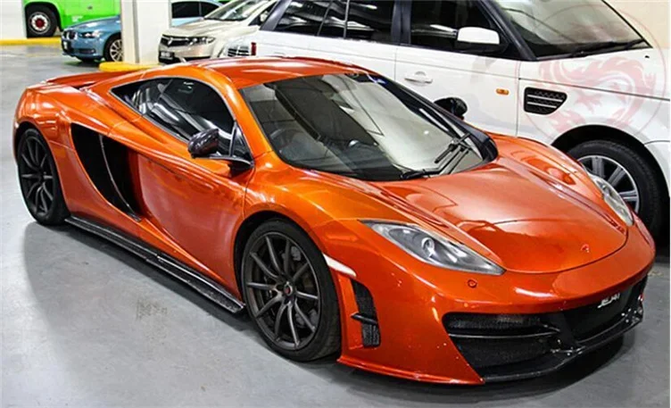 Для Mclaren MP4-12C 650S 2011-2018 Revoz Style 4 шт. боковые юбки из настоящего углеродного волокна