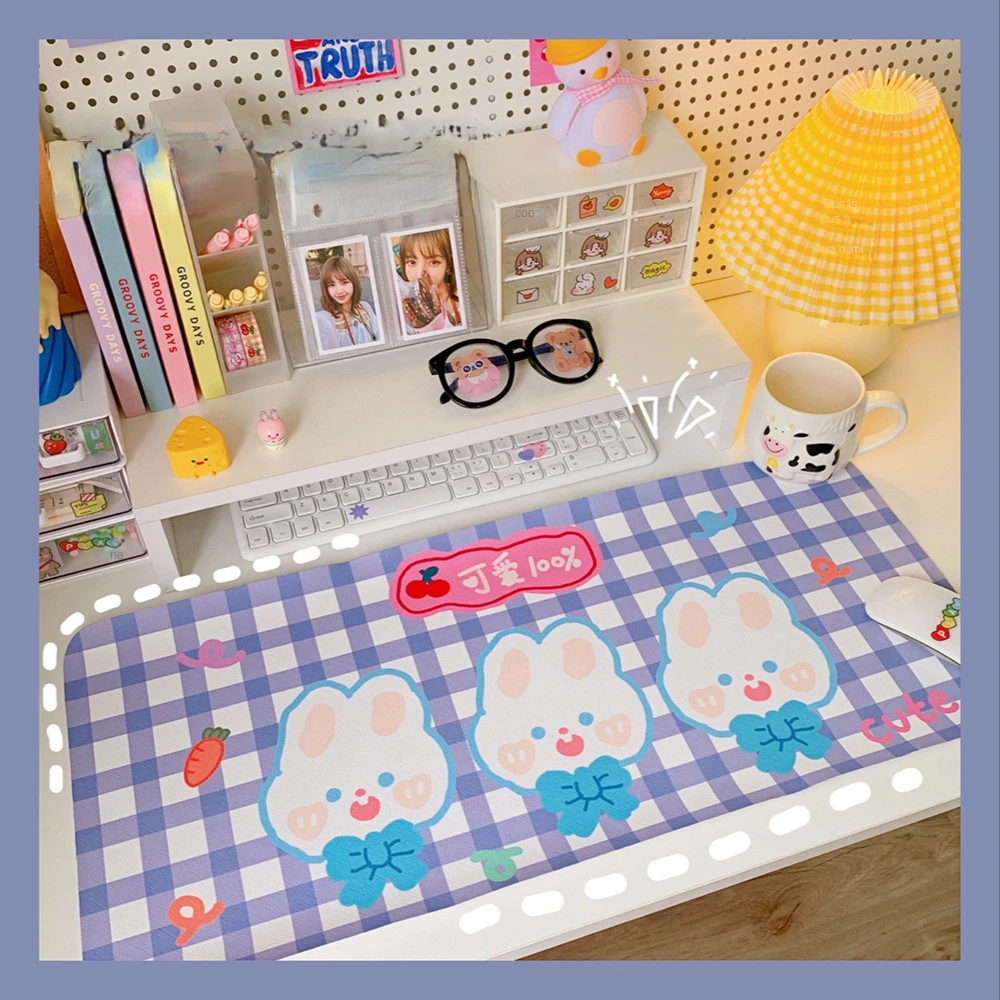 

Cute Mouse Pad Large Mousepad PU Leather Waterproof Gaming MousePad Desktop Laptop Keyboard Desk Matfor School Office