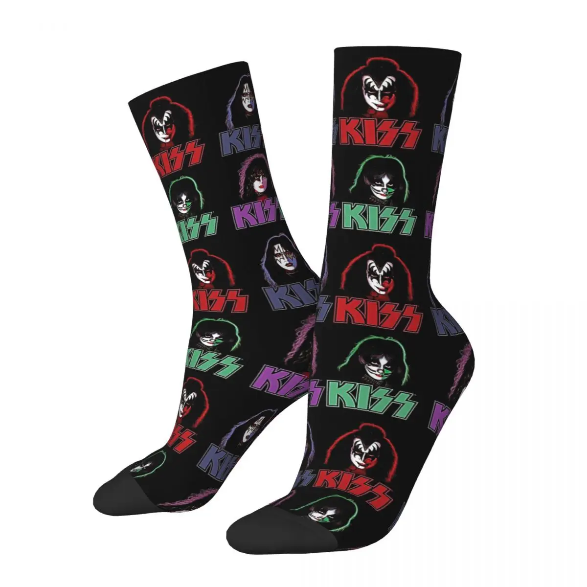 

Men Rock Music Band Kiss Solo Albums 1978 Socks Cute Funny Happy Socks Novelty Merch Middle TubeCrew Socks Wonderful Gifts