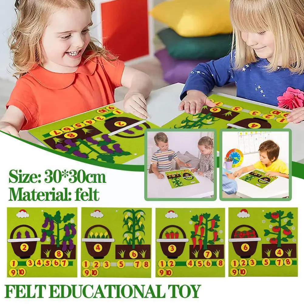 

Детские игрушки Монтессори, фетровая игрушка, детская игрушка с подсчетом, Раннее Обучение для малышей, развивающие игрушки для интеллекта ...