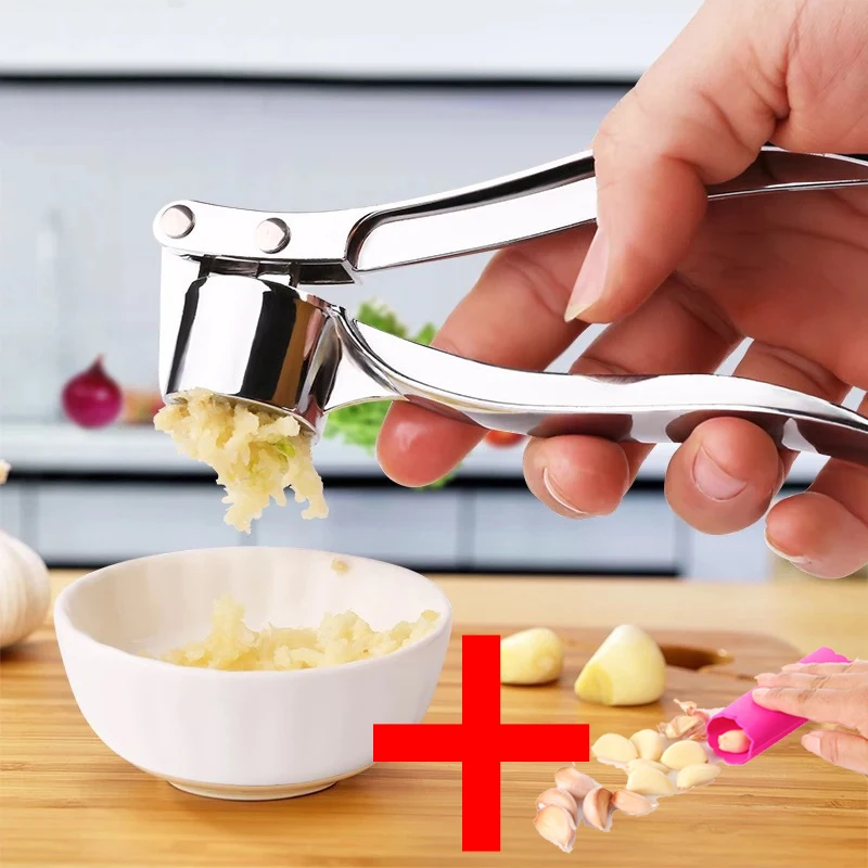 

Многофункциональная пресс-дробилка для чеснока из нержавеющей стали, кухонный пресс для приготовления имбиря, ручной измельчитель имбиря, ...