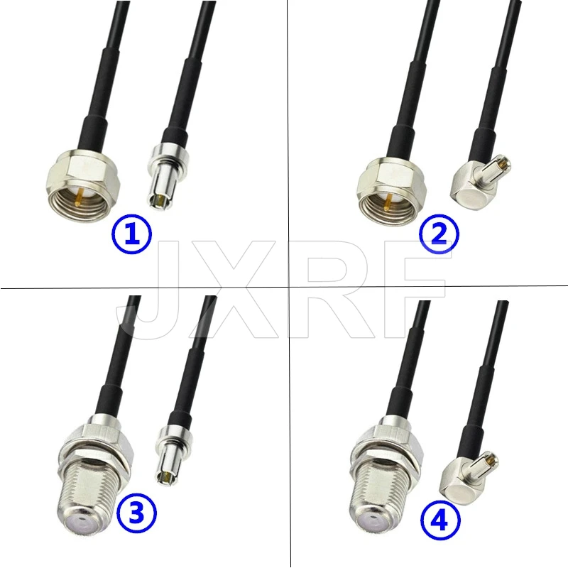 

F Connector F Male to TS9 Male female Extension Cable Copper Feeder Wire for Coax Coaxial WiFi Network Card RG174 Router Antenna