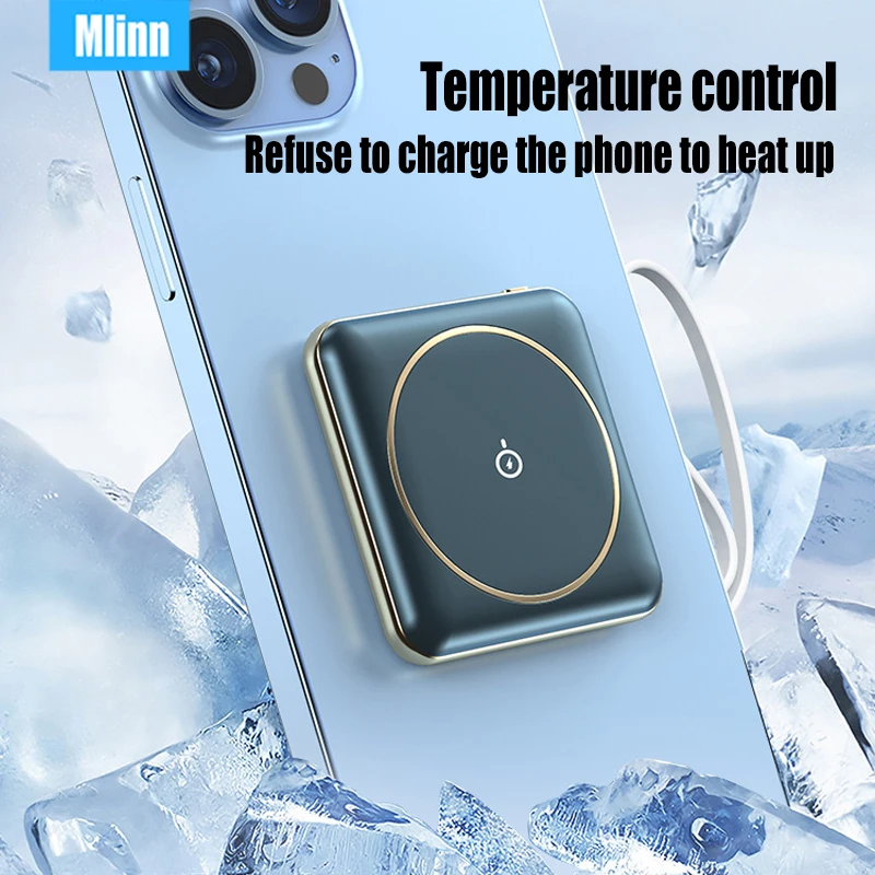 10000mAh Portable Magnetic Wireless Power Bank Small PowerBank Safe Spare Battery Pack Mag for MacSafe iPhone 14 13 12 Pro Max