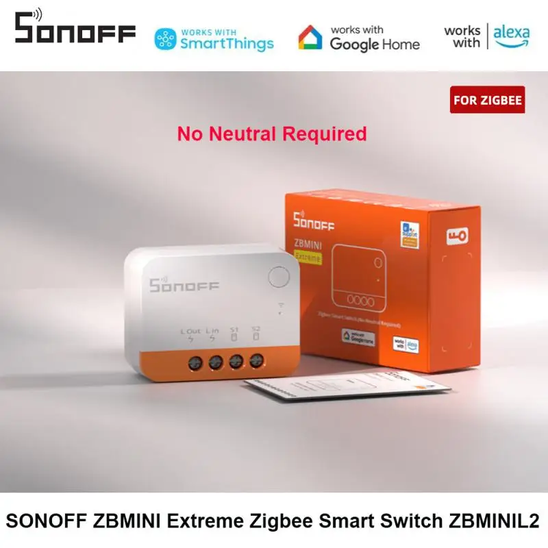 Умный выключатель SONOFF ZBMINI L2 Extreme ZigBee не требует нейтрального провода