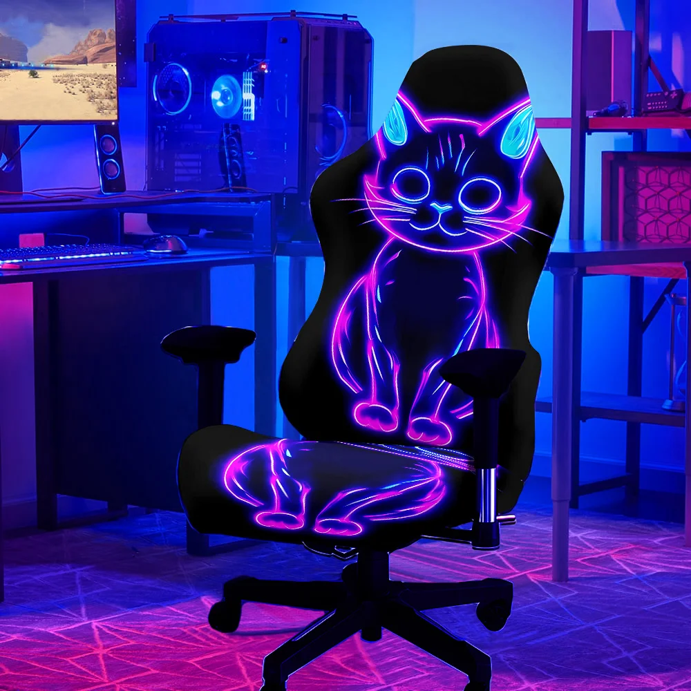 

УФ-реактивный неоновый чехол для игрового кресла из спандекса/полиэстера