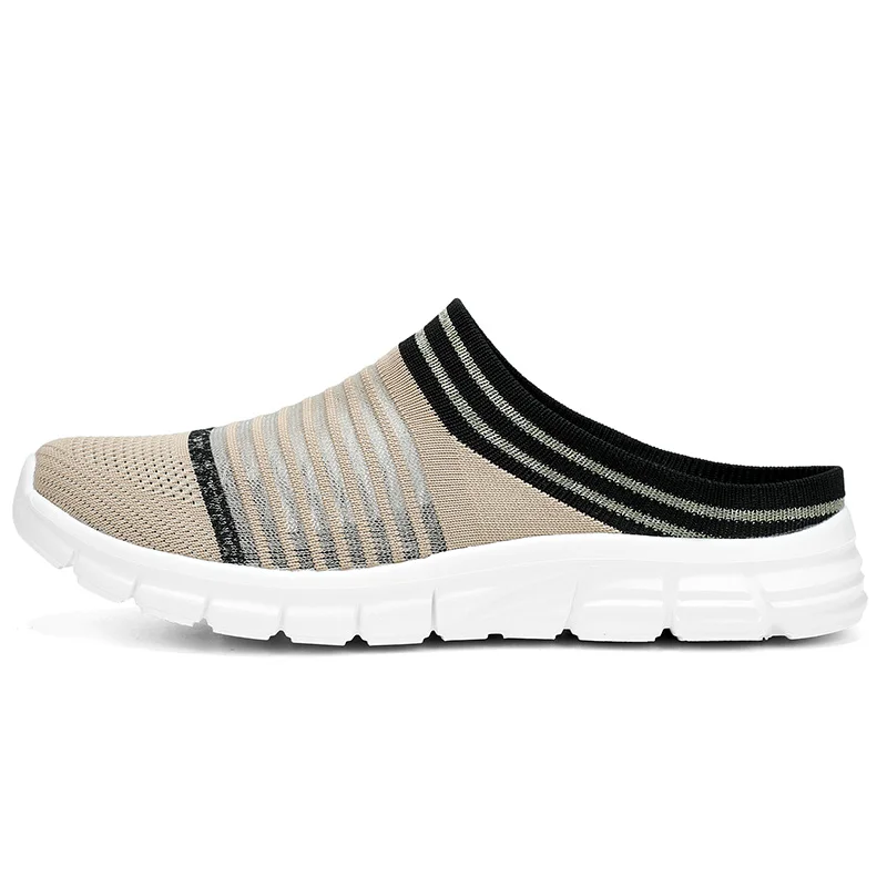 Men half shoes Summer 2022 trend half slippers tow beach shoes Women breathable flying woven non-slip fashion wear personality