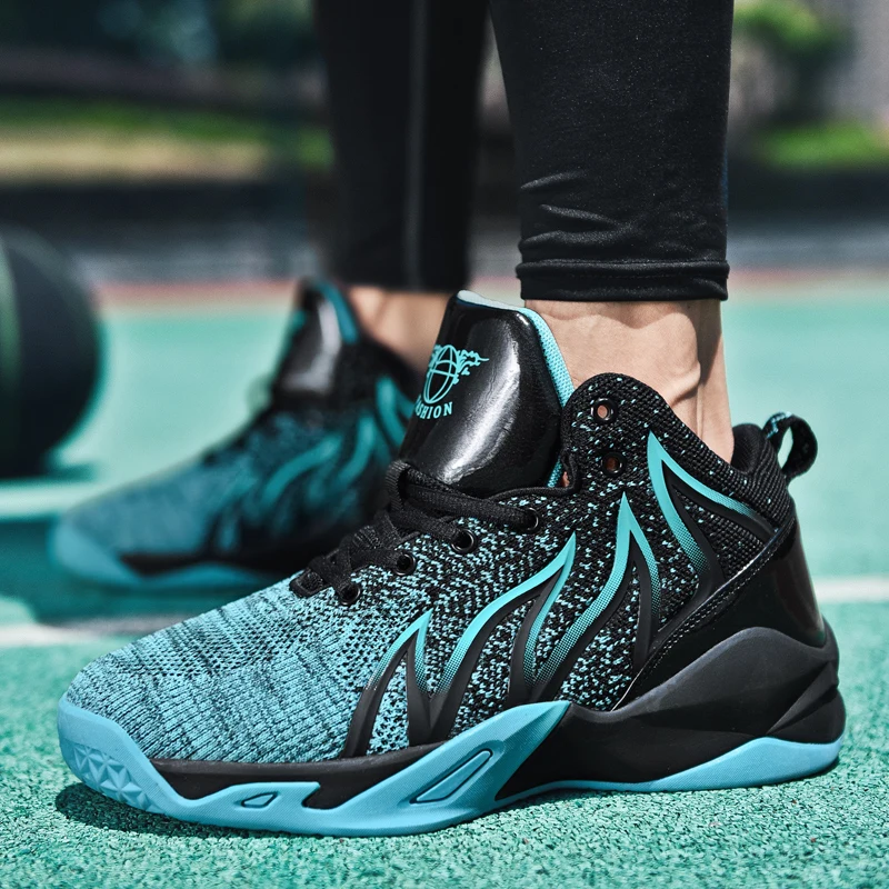 Brand Men's Non-Slip Basketball Shoes Breathable Sports Shoes Comfortable Gym Training Athletic Shoes Boys High Top Sneakers
