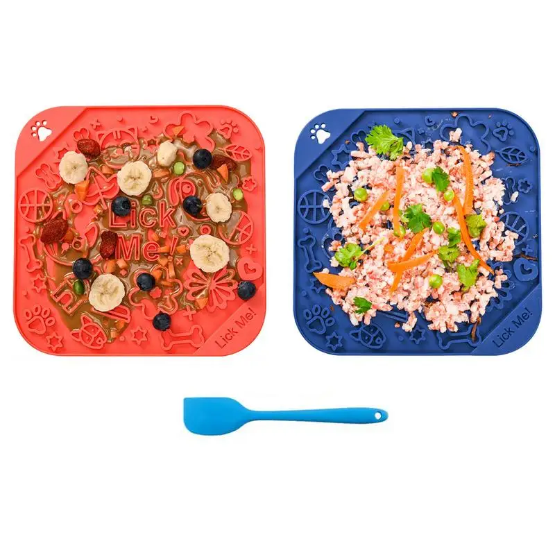 

Dog Slow Feeder Bowls Lick Mat Lick Mat For Dogs & Cats Slow Feeder Anti-bite & Non-Slip Design Dog Cat Training Perfect For