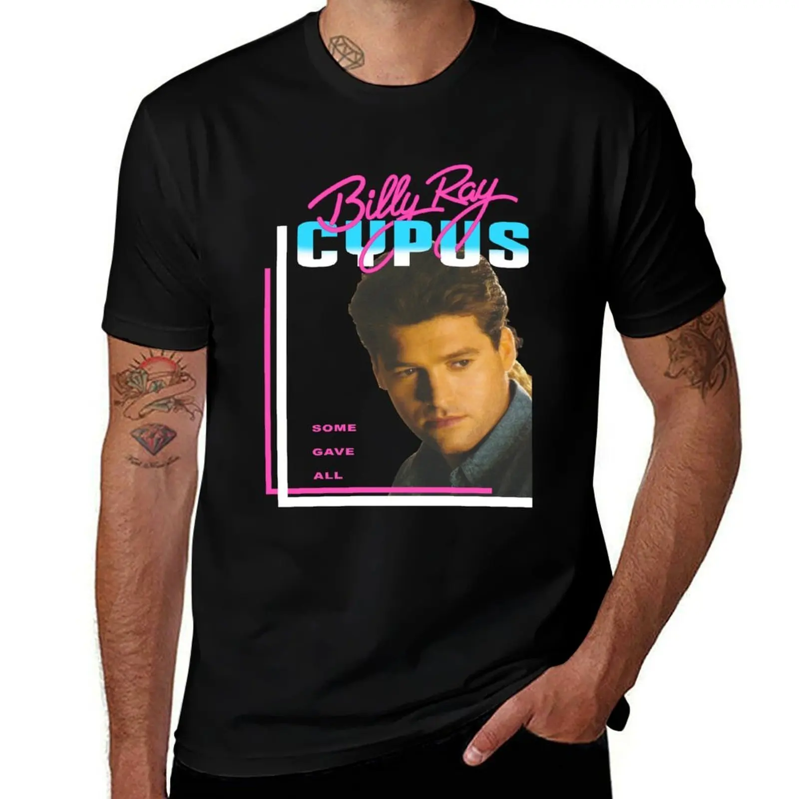 Фото Футболка Billy Ray Cyrus Vintage Achy Breaky Heart 1992 года, большого размера, с коротким рукавом, для тренировок. №1
