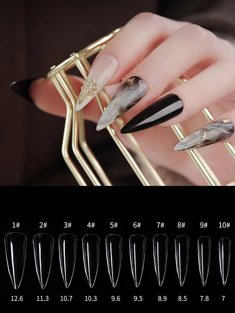 

96 штук полигеля, полное покрытие, искусственная быстрая формовка, Типсы, фотоэлемент для пальцев, Код ML