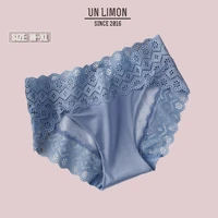unlimon mid waist panties for women french lace brifs cotton crotch