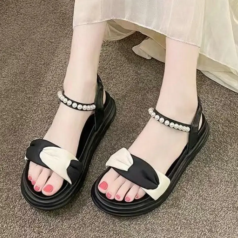 

2023 New Summer Women's Sandals Soft Sole Mixed Colors Fashion Simple Beach Shoes Roman Sandals Women's Shoes Zapatos De Mujer