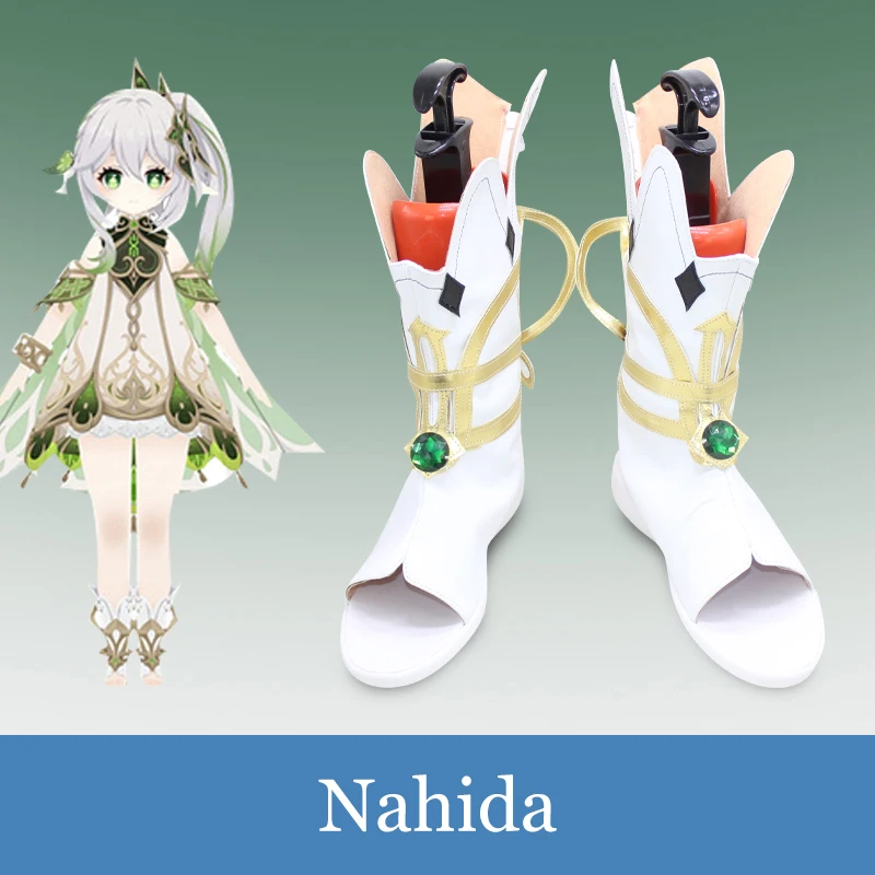 

Аниме игра Genshin Impact Малый Властелин кусанали нахида Индивидуальный размер 35-50 сценическое выступление искусственная кожа обувь для косплея...