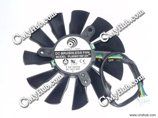 Для Power Logic PLA09215B12H DC12V 0.55A 8715 8 см 87 мм 87x87x15 4-контактный 4-проводной Графический