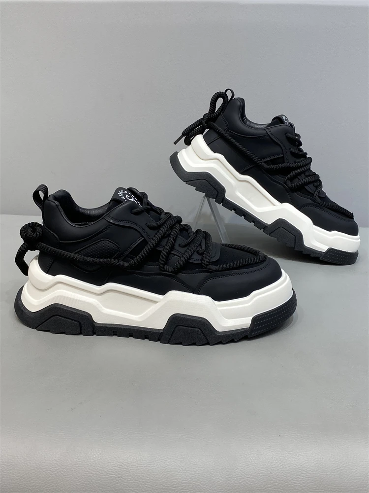 Men's Shoes 2024 Autumn and Winter New Korean Sle Platform Casual Single Cotton Same Fleece-lined Cotton-padded...