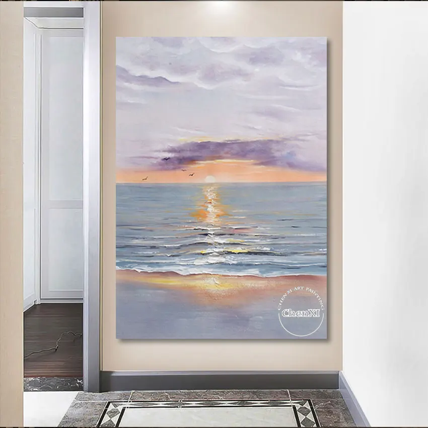 Современная текстильная абстрактная картина маслом для гостиной холст