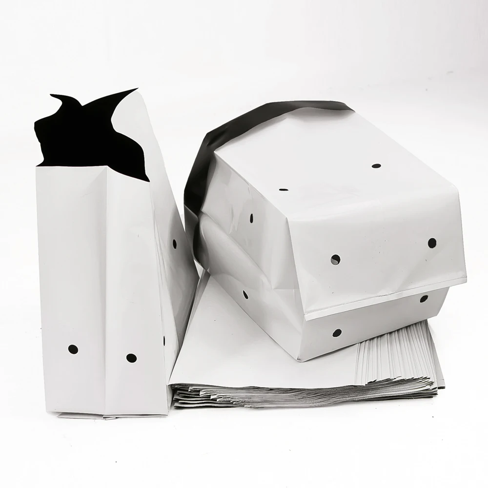 Черно-белые пластиковые пакеты для выращивания толщиной 0 07 мм 4/8/12/20 л тепличных