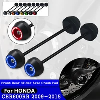 motorcycle rear front fork axle sliders crash protector wheel protection pads for honda cbr600rr cbr 600rr cbr 600 rr 2009 2015
